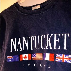 Girls (ages 10-11) navy blue Nantucket tee- shirt